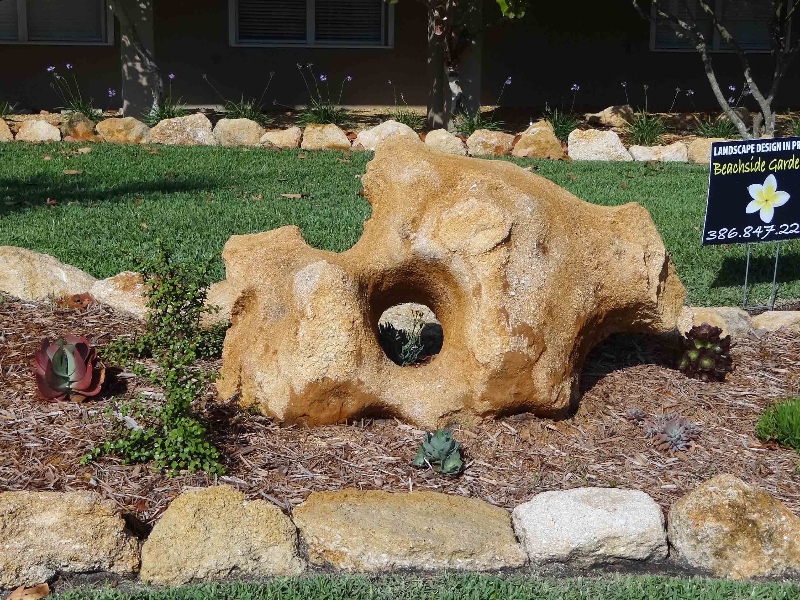 Beachside Gardens, LLC - COQUINA FOCAL ROCK